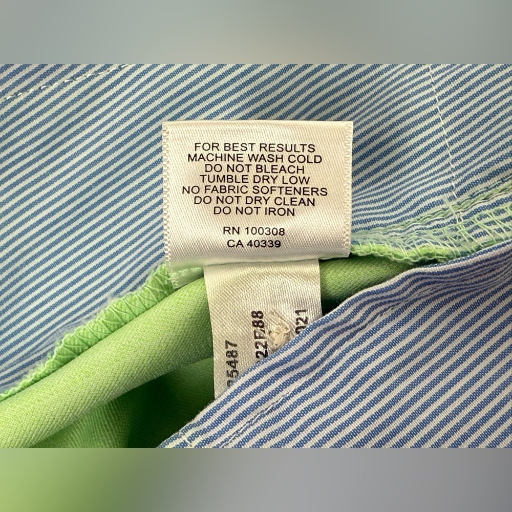 PETER MILLAR Wrightsville Mens 9" Performance Golf Shorts Lime Classic Fit Sz 33 - Picture 10 of 10